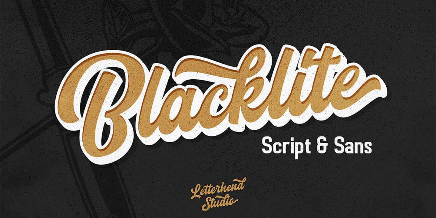 Beispiel einer Blacklite Sans-Schriftart